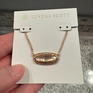 Kendra Scott Peach Illusion Annika Necklace in Rose Gold